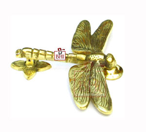 Aldaba de puerta Antigua/aldaba de puerta de libélula de latón herrajes de puerta de alta calidad hechos a mano al por mayor fabricante de India a granel - Product Image 2