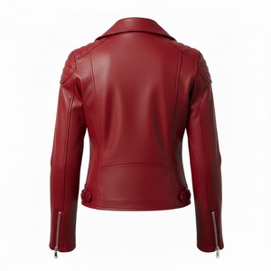Veste streetwear pour femmes de qualité, en cuir véritable, manteaux en peau d'agneau pour moto, multicolores, vente en gros, vêtements de moto haut de gamme - Product Image 3