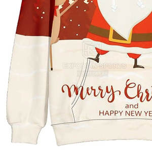 Sweat à capuche de noël hommes décontracté hiver chaud 100% coton solide imprimé pull à capuche de haute qualité - Product Image 5