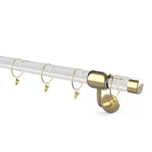 Premium acrylic curtain bracket for wall mounting with <b>crystal</b> clear look ideal for luxurious home and hotel interior decoration - Product Image 4