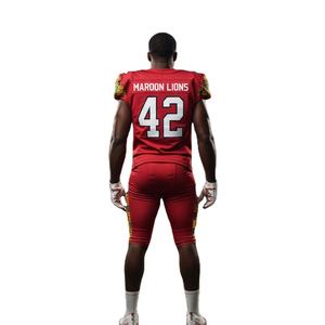 Nuevo Conjunto de Uniforme de Fútbol Americano de Manga Corta, Transpirable y Duradero, Personalizado con Sublimación Completa, Corte Regular, Tallas Grandes, 100% - Product Image 2