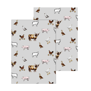Highland Farm conçu 100% coton torchon de cuisine Logo personnalisé Rectangle durable séchage rapide impression personnalisée essuie-mains - Product Image 1