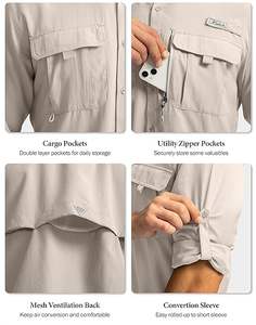 Maillot de pêche à manches longues personnalisé pour hommes séchage rapide respirant protection UV t-shirts - Product Image 5