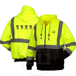 Multi-Poches Personnalisable Polyester Mesh Jacket Winter Hi-vis avec Poche Fleece Jacket Reflective Sweater Safety Hoodies - Product Image 1