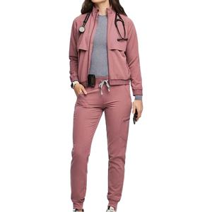 Tunique médicale en tissu extensible flexible, mélange de spandex, coupe athlétique, extensible dans quatre sens, vêtements de santé, uniforme d'hôpital pour femmes - Product Image 4