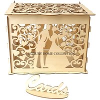 Meilleures boîtes de rangement de mariage en métal et cristal de qualité supérieure Nouveau look attrayant Boîte d'organisation de stockage de cartes standard de grande taille