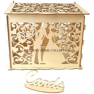 Best Top Quality Metal and Crystal Wedding Storage Boxes Attractive New Look <b>Large</b> Size Standard Cards Storage Organizer <b>Box</b> - Product Image 4