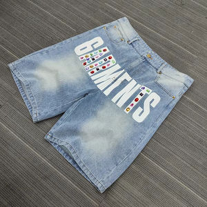 2025 Vintage Summer Custom Design Embroidered Logo Street Style Denim Washed <b>Shorts</b> Street Wear Jean <b>Baggy</b> <b>Shorts</b> Best <b>Shorts</b> - Product Image 6