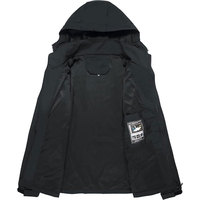 Veste d'hiver pour homme à capuche, imperméable, respirante et à séchage rapide, col montant, logo frontal, tissu en toile 100% fibre de polyester, vente en gros