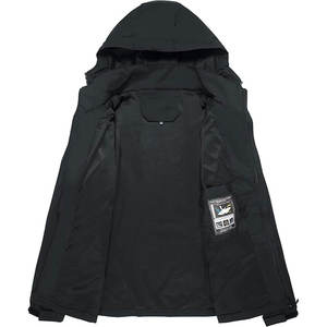 Veste d'hiver pour homme en gros, à séchage rapide, respirante, imperméable, avec col montant et logo frontal, tissu en toile pour vente en ligne - Product Image 3