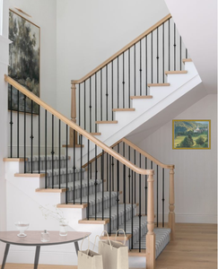 Modern Elegant Staircase Handrail Fitting Easy Installed Hard Maple 7009 Returned End Adjustable Bacony Handrail EFS Wood - Product Image 6