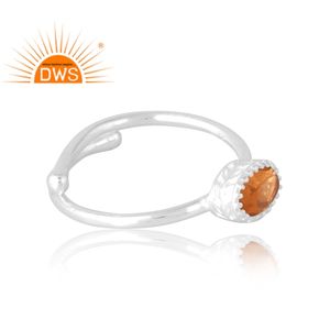 Anillo de piedras preciosas de citrino Natural de Plata de Ley 925, joyería personalizada para mujer, regalo para ella - Product Image 4