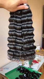 Extensiones de trama de cabello humano crudo de onda profunda suelta a precio de fábrica, paquetes frontales de alta calidad, cutícula alineada, proveedor mayorista - Product Image 4