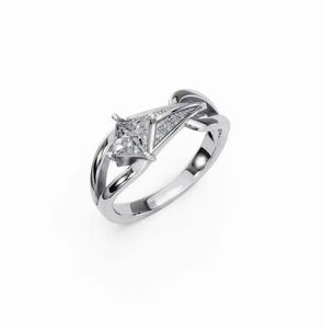Bague en argent sterling avec diamant de créateur Bague Moissanite Nouveau design pour femme - Product Image 5