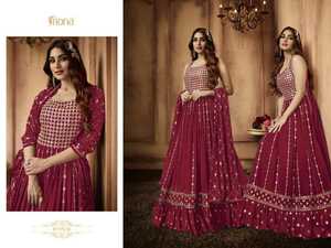 Conjunto de Traje Largo Pakistaní de Diseñador para Mujer, Última Moda, Ideal para Salidas Informales y Eventos Nocturnos, Ajuste Cómodo - Product Image 4