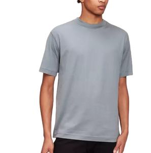 Venta al por mayor caja ajuste camiseta transpirable en blanco gota hombro 260gsm Vintage pesado cuello falso antiarrugas caja ajuste camisetas - Product Image 1