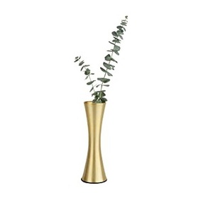 Florero de Metal de aluminio para decoración del hogar de diseño Premium moderno en mesa de oro martillado o decoración de pared para sala de estar y pasillo - Product Image 5