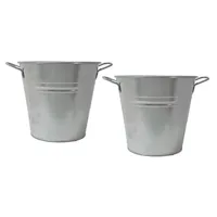 Maceta de hierro para uso de decoración navideña en moq bajo Acabado rústico Hecho a mano Cajón rectangular galvanizado natural
