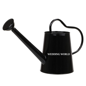 Black Powder Coated Metal Water Can Premium Quality Handmade Watering Can Classic Stylish Garden Ware Water Can - Product Image 1