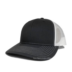 Sombreros de camionero deportivos de tela vaquera/Lona de alta calidad personalizados carbón/malla blanca moda bajo MOQ tela OEM - Product Image 2