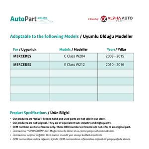 สลักแดชบอร์ด (สีเทา) สำหรับ Mercedes C Class W204, E Class W212 - Product Image 2