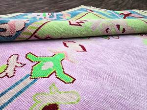 Alfombras de lana anudadas a mano de 8x10 antiguas, juegos de oración para el hogar rosa de alta calidad, juegos de alfombras tejidas de algodón de nuevo diseño - Product Image 5