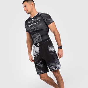 Pantalones cortos de lucha MMA sublimación personalizados para hombres-100% poliéster diseño de encaje sólido secado rápido e impermeable transpirable - Product Image 6