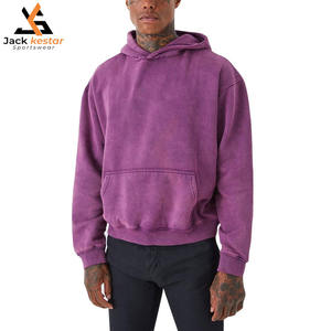 Sweats à capuche personnalisés de couleur unie, délavés, de haute qualité, 100% coton, surdimensionnés, écologiques, confortables pour la saison hivernale - Product Image 1