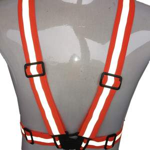 Gilet de sécurité réglable et léger de 4cm de largeur avec sangles réfléchissantes haute visibilité pour les sports de jogging en plein air - Product Image 1