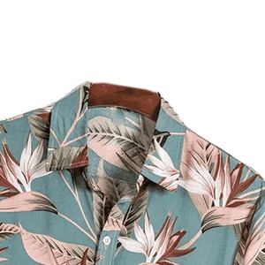 ชุดเสื้อผ้าชายหาดของผู้ชายฮาวายแบบสั่งทำชุดเสื้อกระดุมคุณภาพสูง & กางเกงขาสั้นลายดอกไม้ผ้าสแปนเด็กซ์แพ็คเดียว - Product Image 4