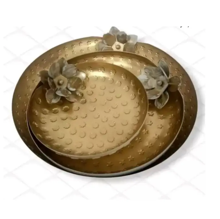 푸자 방 장식, 예배 방 장식에 가장 적합한 urli 힌두교 종교 금속 공예 인도 수제