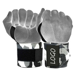 Factory-Priced Classic Non-Slip Camo Flag Design Gym Weightlifting Wrist Wraps <b>Elastic</b> Wrist Support with Custom Logo and Color - Product Image 1