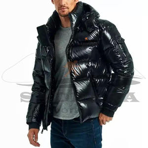 Chaqueta acolchada suave y cálida personalizada para hombre, chaqueta de invierno estilo bombardero de Color sólido, chaqueta acolchada de lona de alta calidad, chaqueta de invierno - Product Image 5