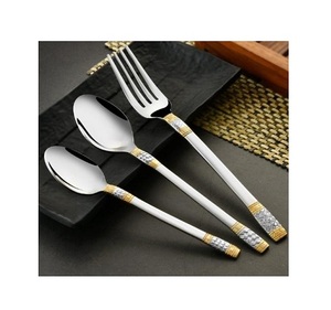 Juego de cuchillos, tenedores y cucharas, juego de cubiertos de acero inoxidable de 5 piezas, juego de cubiertos de acero inoxidable - Product Image 1