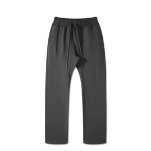 Vente en gros de pantalons de survêtement pour hommes 100% coton personnalisés surdimensionnés en détresse jambe large Baggy Jogging pantalons de survêtement taille moyenne Style décontracté - Product Image 5