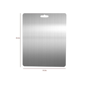Tabla de cortar de acero inoxidable Tabla de cortar de metal personalizada Disponibilidad de doble cara Proveedor mayorista - Product Image 3