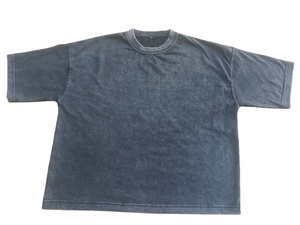 "Camiseta extragrande recortada de Jersey de 100% algodón con doble capa y estampado DTG" - Product Image 2