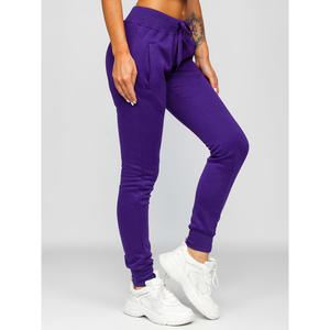 Pantalon de jogging de sports d'hiver pour femmes personnalisé nouveau style de pantalon de survêtement en toile à taille élastique - Product Image 5