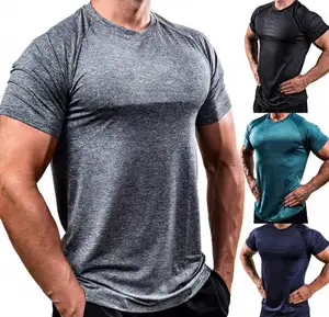 Men's 100% Polyester Summer Quick Dry T-shirts Plain Custom Print Man O-neck Short Sleeved T Shirt Plus Size Outside Sport shirt