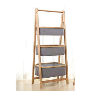 Organisateur de panier à 3 niveaux en bambou de qualité supérieure 45x35x109cm en provenance de Turquie - Product Image 1