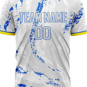 Custom OEM 100% Polyester Sublimated Athletic Jersey-Quick Dry Half Sleeve O-Neck Unisex Adult Bulk Private Label Wholesale - Product Image 3