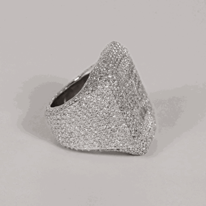 Bague cocktail en or 14 carats avec diamant de laboratoire pour homme, style unique et luxueux, coupe ronde, mariage et fête, style original - Product Image 2