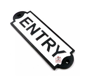 Hierro fundido Interior Apartamento Casa Habitación Puerta Señal Montado en la pared "ENTRADA" Placa de puerta de hotel Placas 150x50mm - Product Image 5