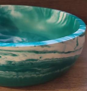 ชามผลไม้เรซิ่นสไตล์โบฮีเมียน พร้อมลวดลายคลื่นทะเล งานฝีมือตกแต่งสำหรับตกแต่งโต๊ะและจัดแสดง ปลอดสาร BPA - Product Image 4