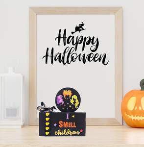 Halloween Hocus Pocus Bois Livres Décoratifs Pile Mini Faux Plateau Livres En Bois, I Smell Enfants Blocs En Bois Signe - Product Image 2