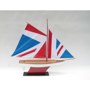 Yachts classiques européens modèle bateau en bois pour étang plateau fait à la main pour la décoration intérieure style moderne avec boîte incluse - Product Image 4