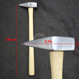 Poinçon de centre de départ de trou le mieux noté Marteau Fer à cheval Marquage Guide de perçage Manche en bois Antidérapant Durable Forgeage Acier inoxydable - Product Image 3