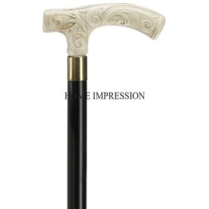 ไม้เท้าอะลูมิเนียมสำหรับเดินดีไซน์แฟนซีที่ไม่เหมือนใครสีเงินขัดเงาเงางามดีไซน์เนอร์ลายดอกกุหลาบ - Product Image 2