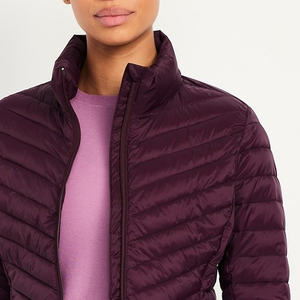 Chaqueta acolchada de diseño personalizado OEM, abrigos de plumón de alta calidad para invierno, chaqueta larga acolchada para mujer. - Product Image 4