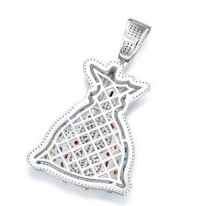 Colgante de Bolsa de Dinero con Incrustaciones de Moissanita, Colgante Brillante Personalizable, Estilo Hip Hop, Colgante de Diamantes para Hombre y Mujer - Product Image 4